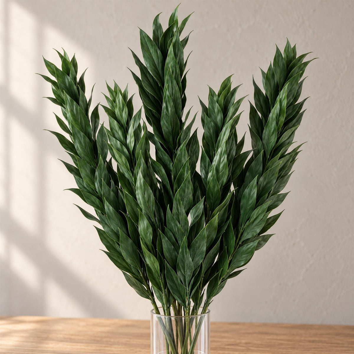 Pack of 6 x 100cm Artificial Plastic Decorative Leaf Spray