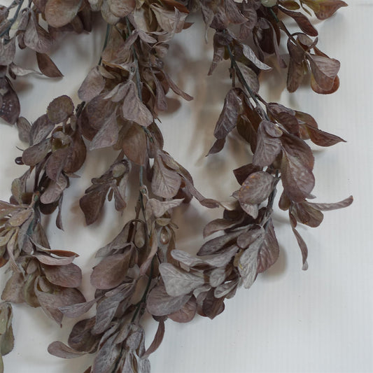 70cm Artificial Trailing Leaf Spray Stem Dusty Purple – image 2