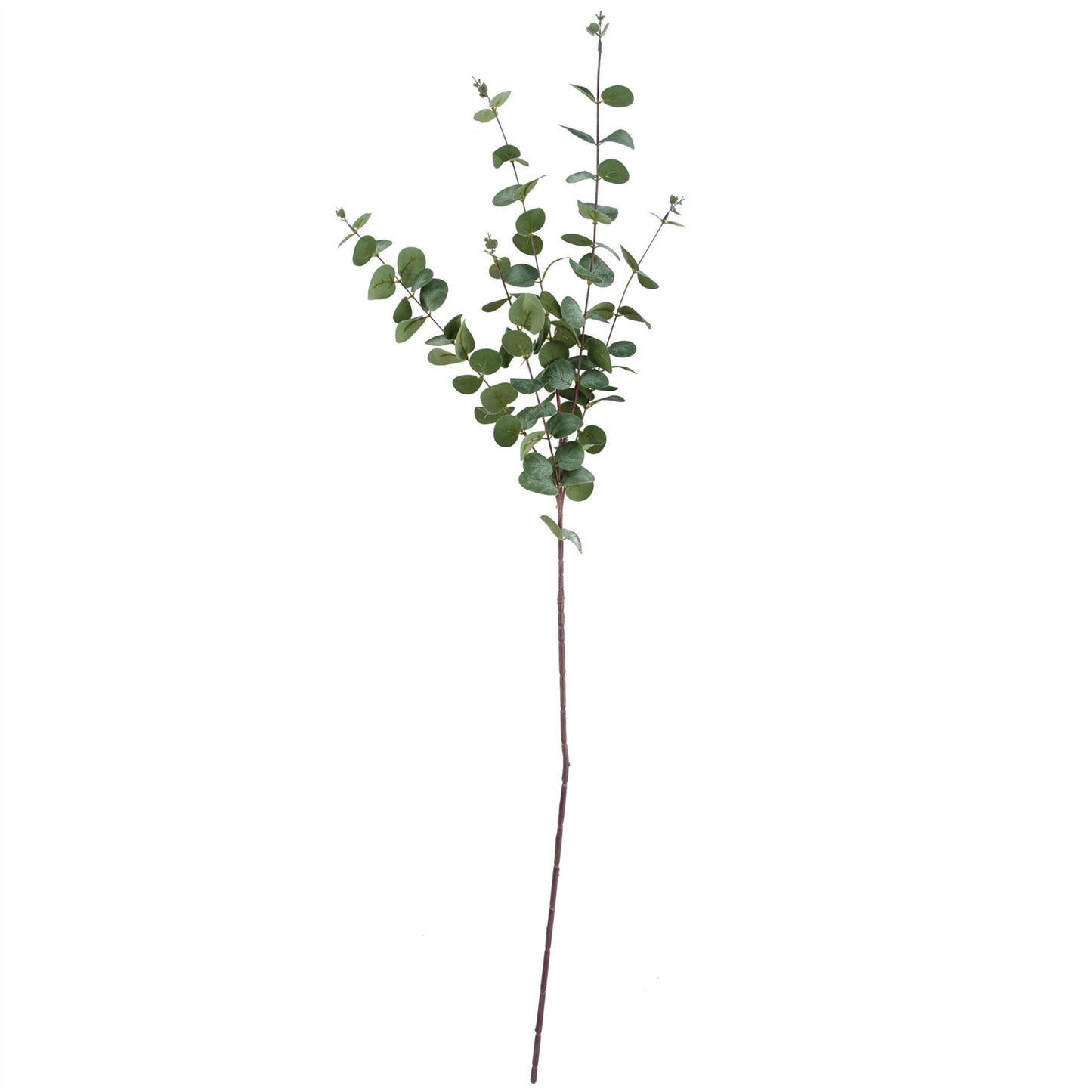 60cm Artificial Red Rose and Eucalyptus Glass Diamond Vase