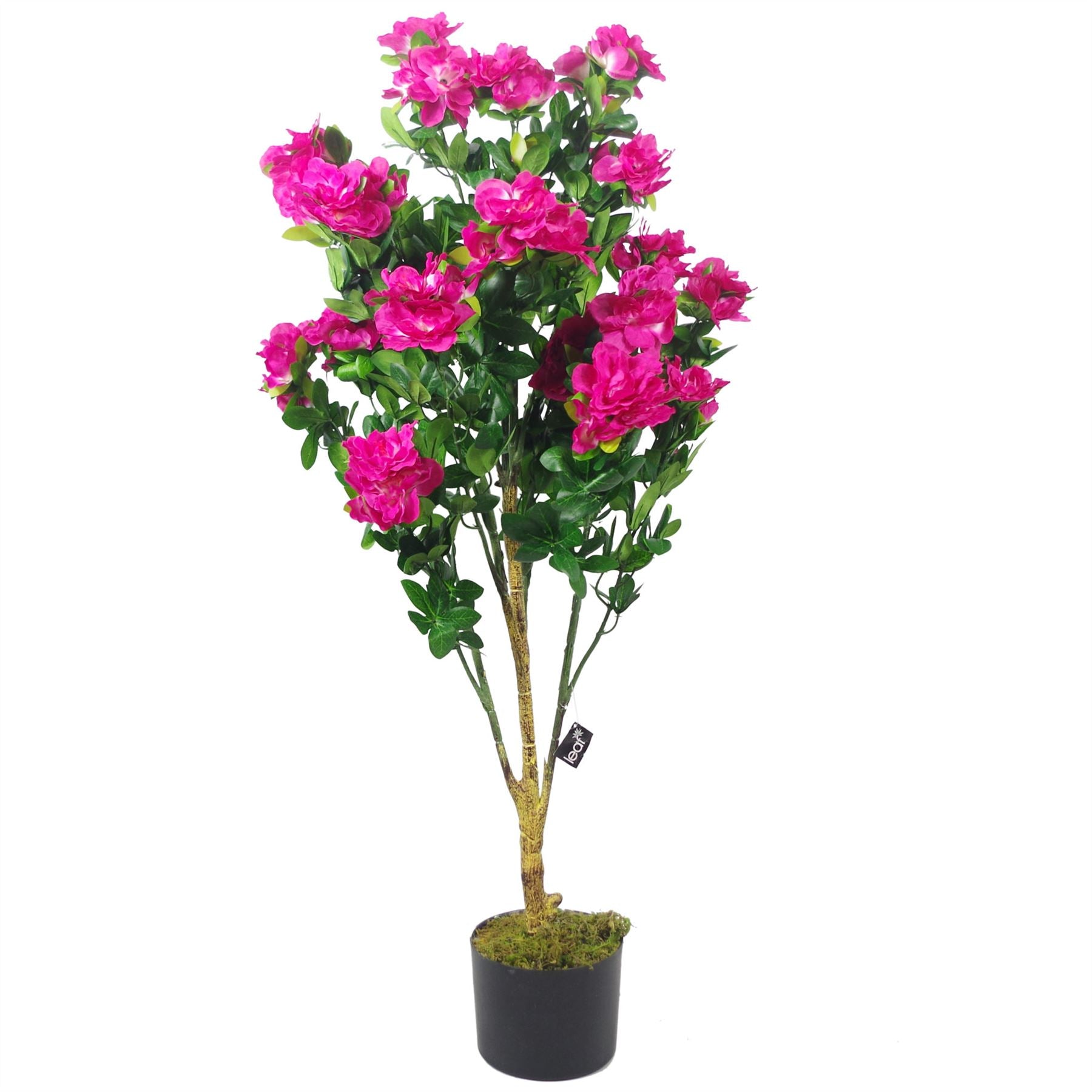 Artificial 100cm Azalea Pink Flowers Potted Plant with Gold Planter – image 5
