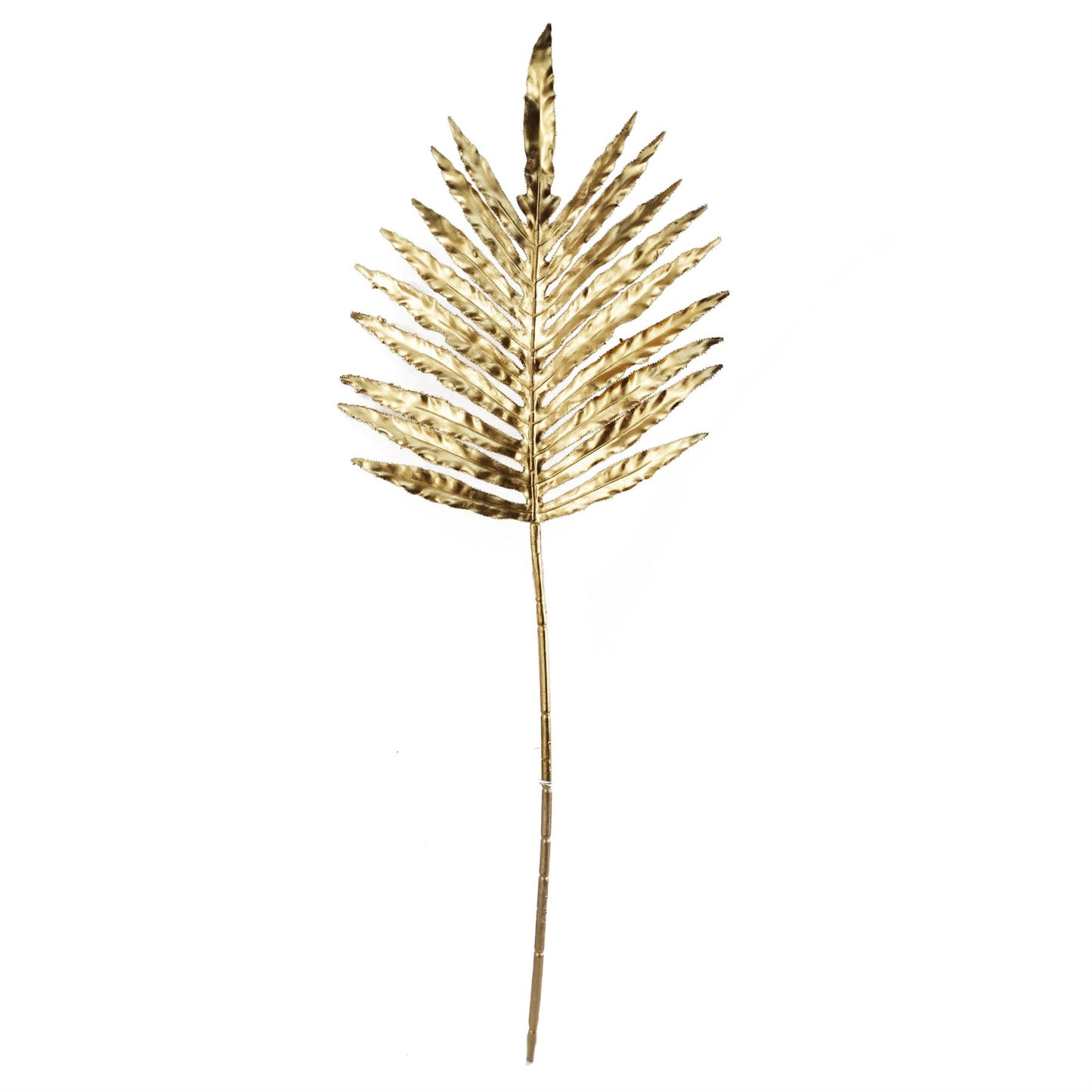 80cm Artificial Gold Palm and Peony Glass Vase