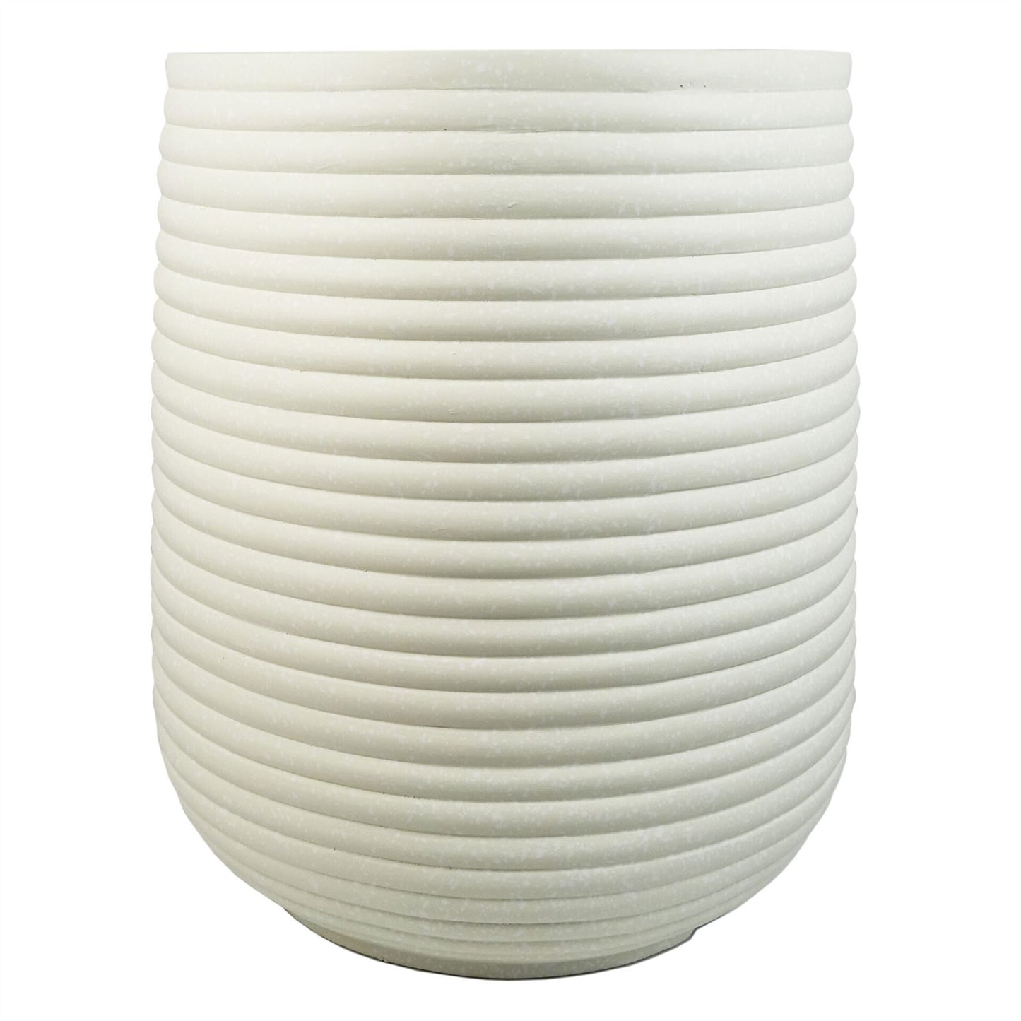 46cm x 40cm Mikos Extra Large Ridged Composite Planter Stone Colour