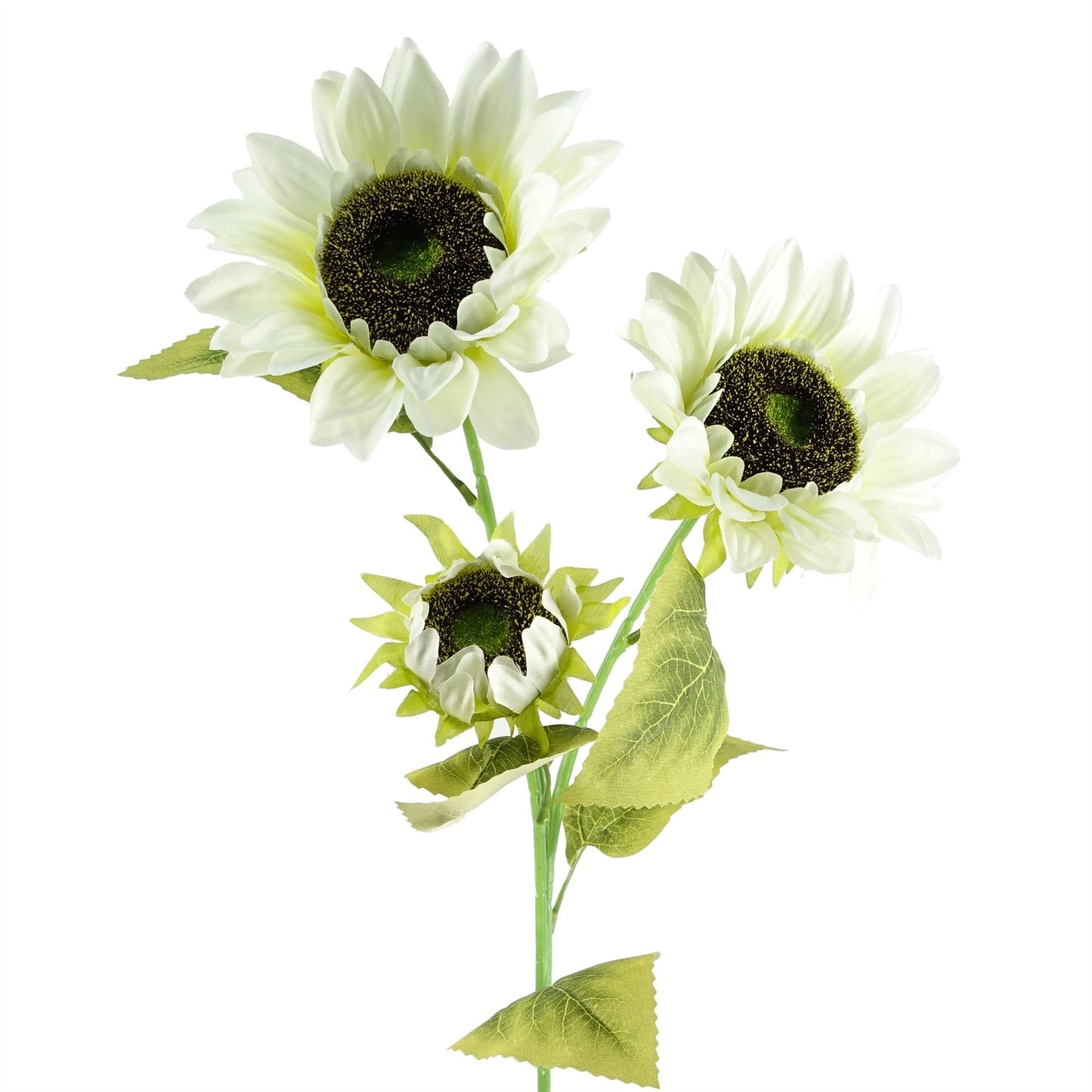 88cm White Artificial Sunflower 3 heads