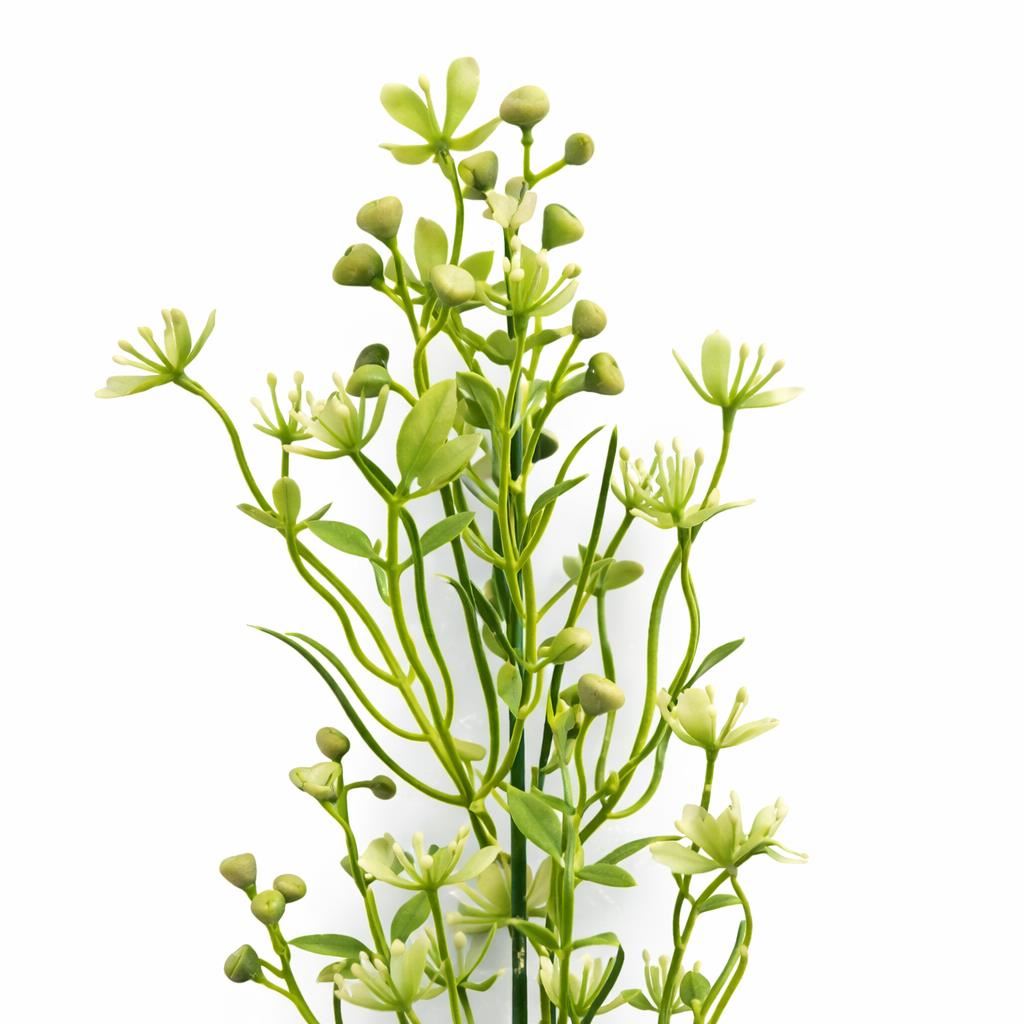 Pack of 6 x 48cm Artificial Wild Berry Blossom Spray Stem Faux Green Floral Filler