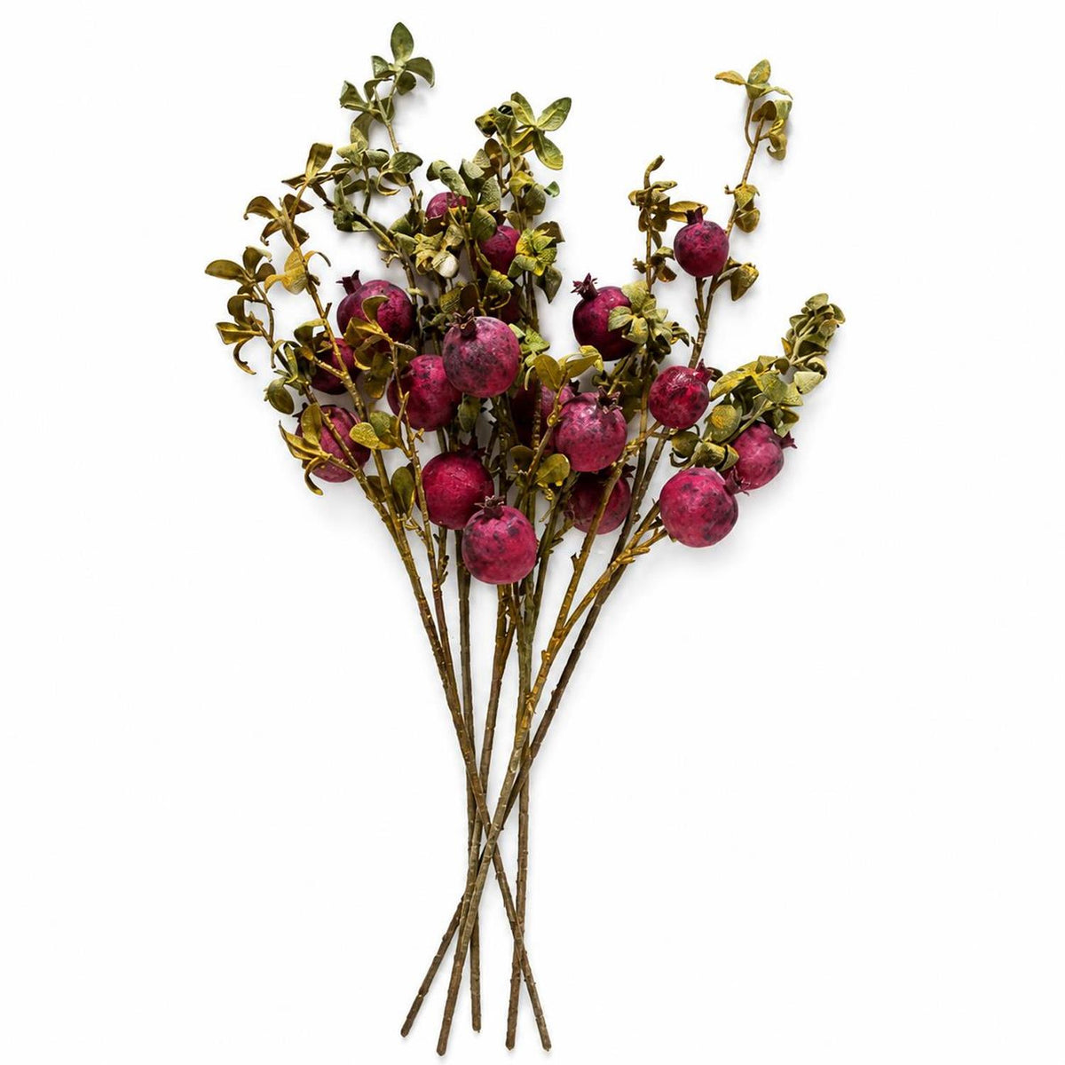 Pack of 6 x 75cm Artificial Pomegranate Stem Artificial Purple