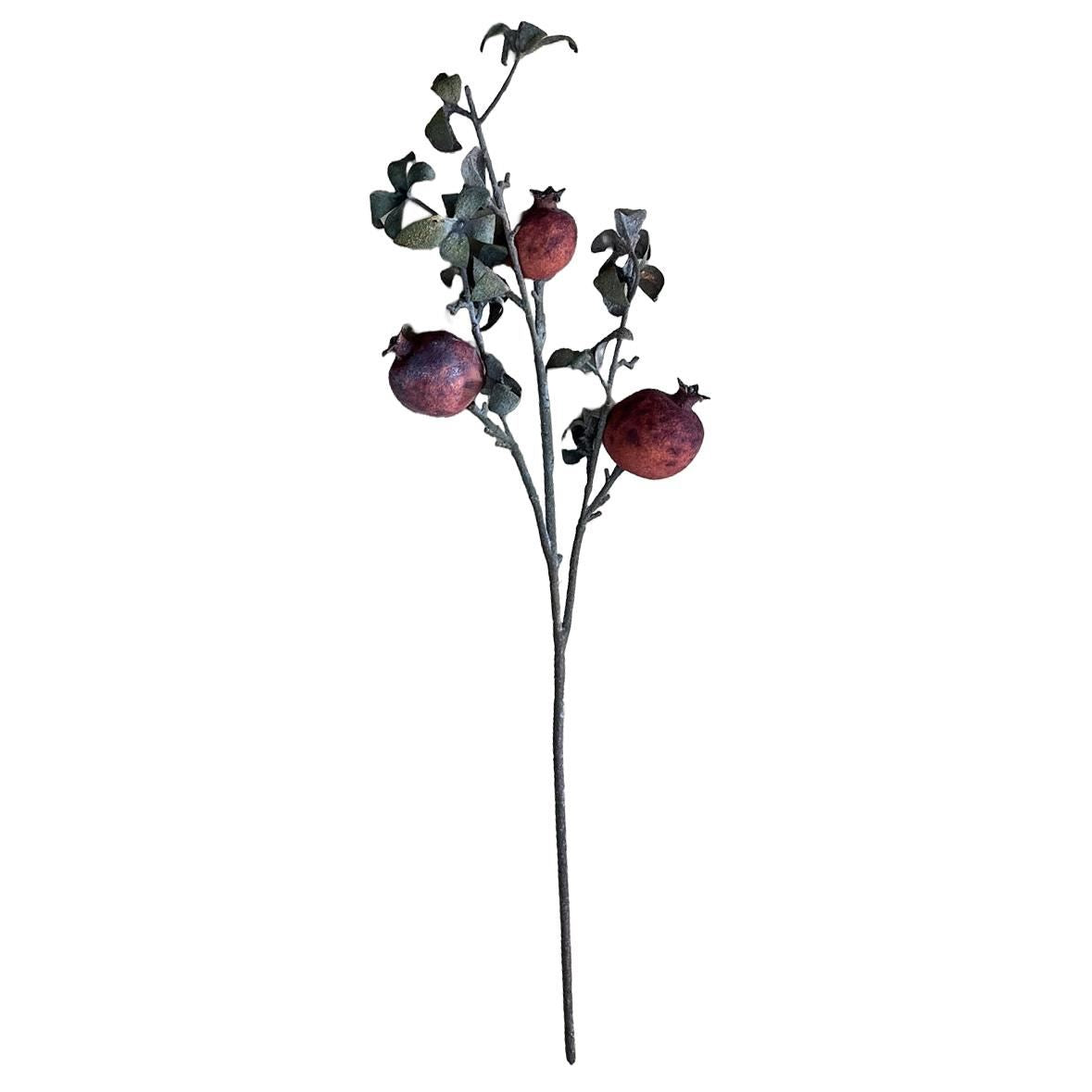 Pack of 6 x 75cm Artificial Pomegranate Stem Artificial Red