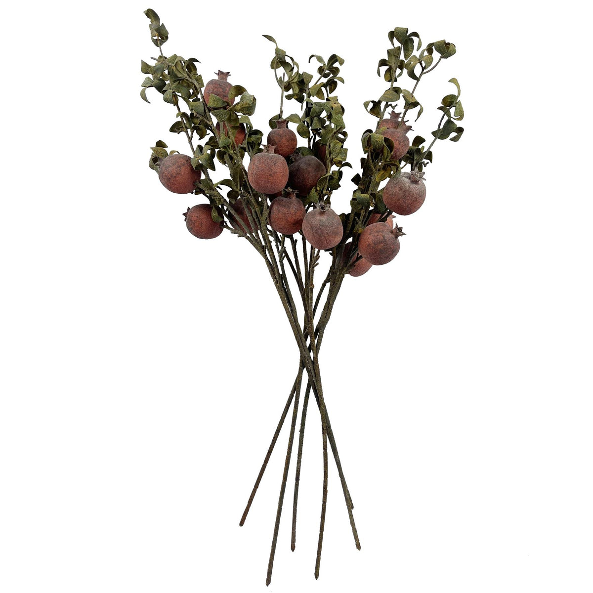 Pack of 6 x 75cm Artificial Pomegranate Stem Artificial Red