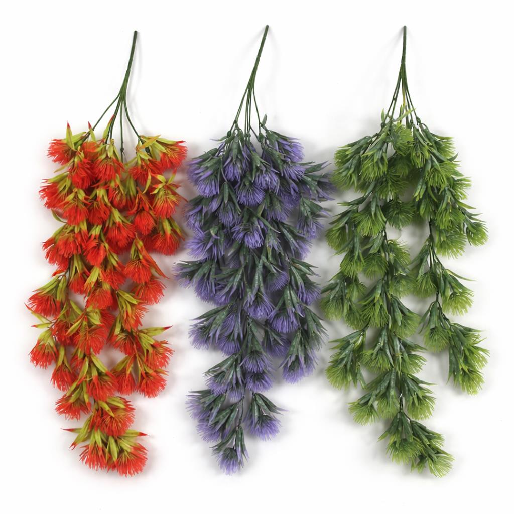 75cm Artificial Green Thistle Trailing Hanging Plant Faux Floral