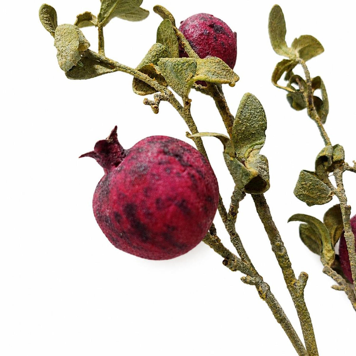 Pack of 6 x 75cm Artificial Pomegranate Stem Artificial Purple