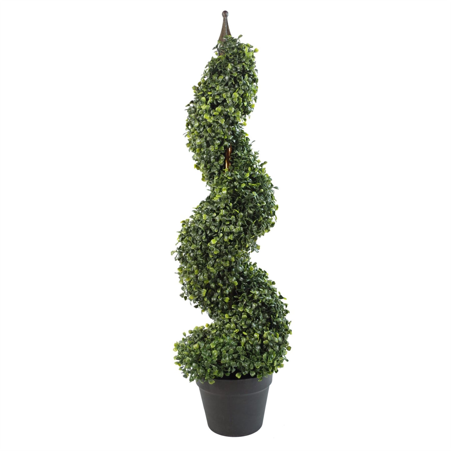 Pair of 90cm Tall Artificial Boxwood Tower Trees Topiary Spiral Top
