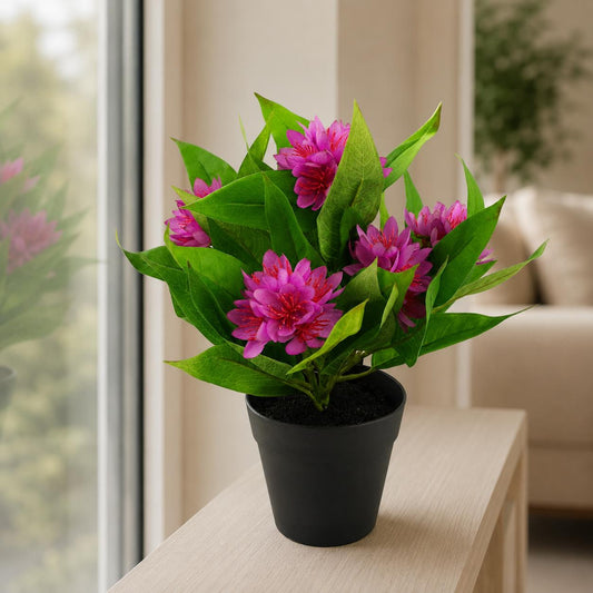 18cm Artificial Freesia Plant Dark Pink Flowering – image 9