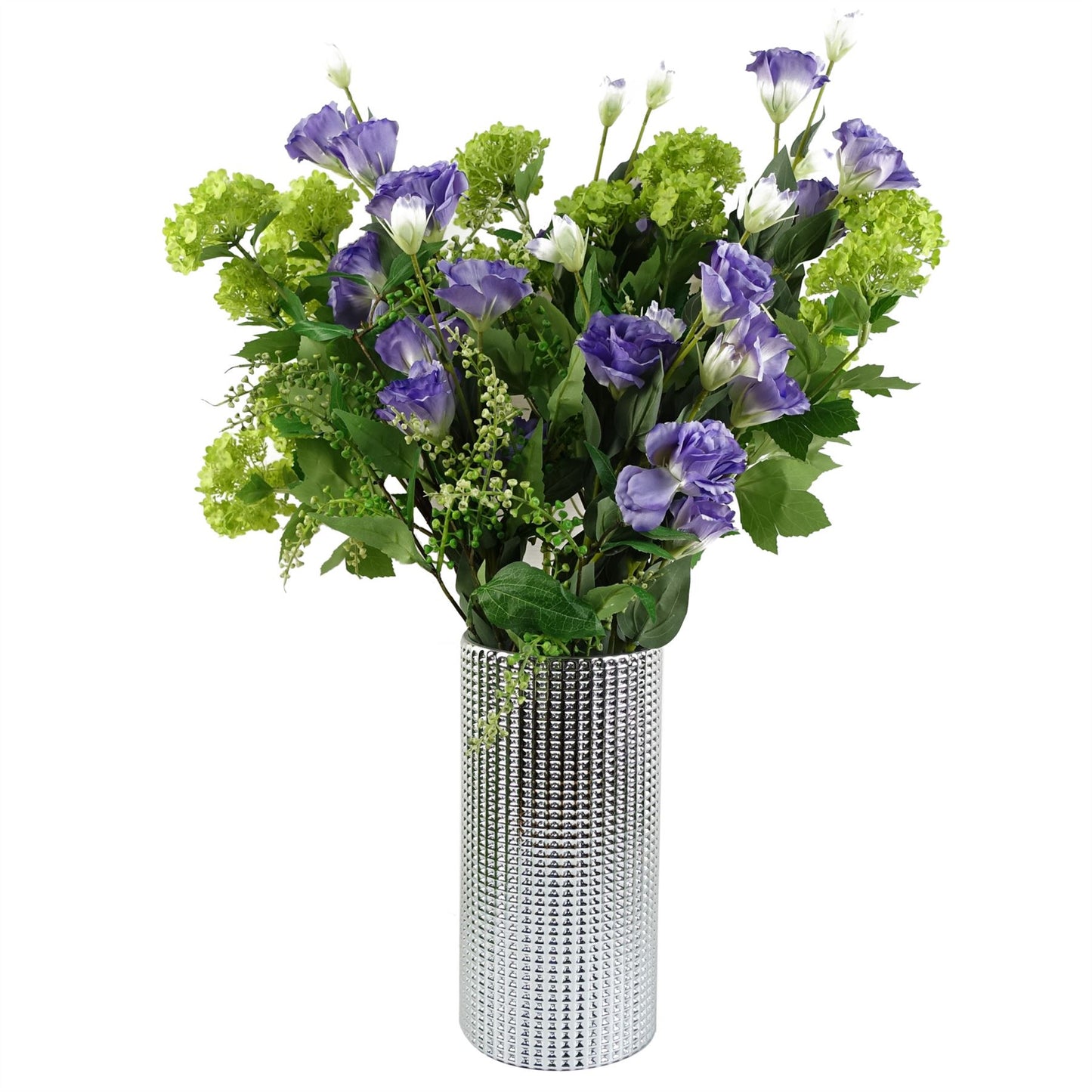 80cm Artificial Purple Wild Rose Stem 6 Flowers