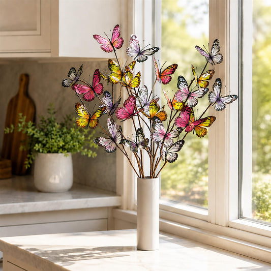 Pack of 6 x 53cm Artificial Easter Butterfly Sprays