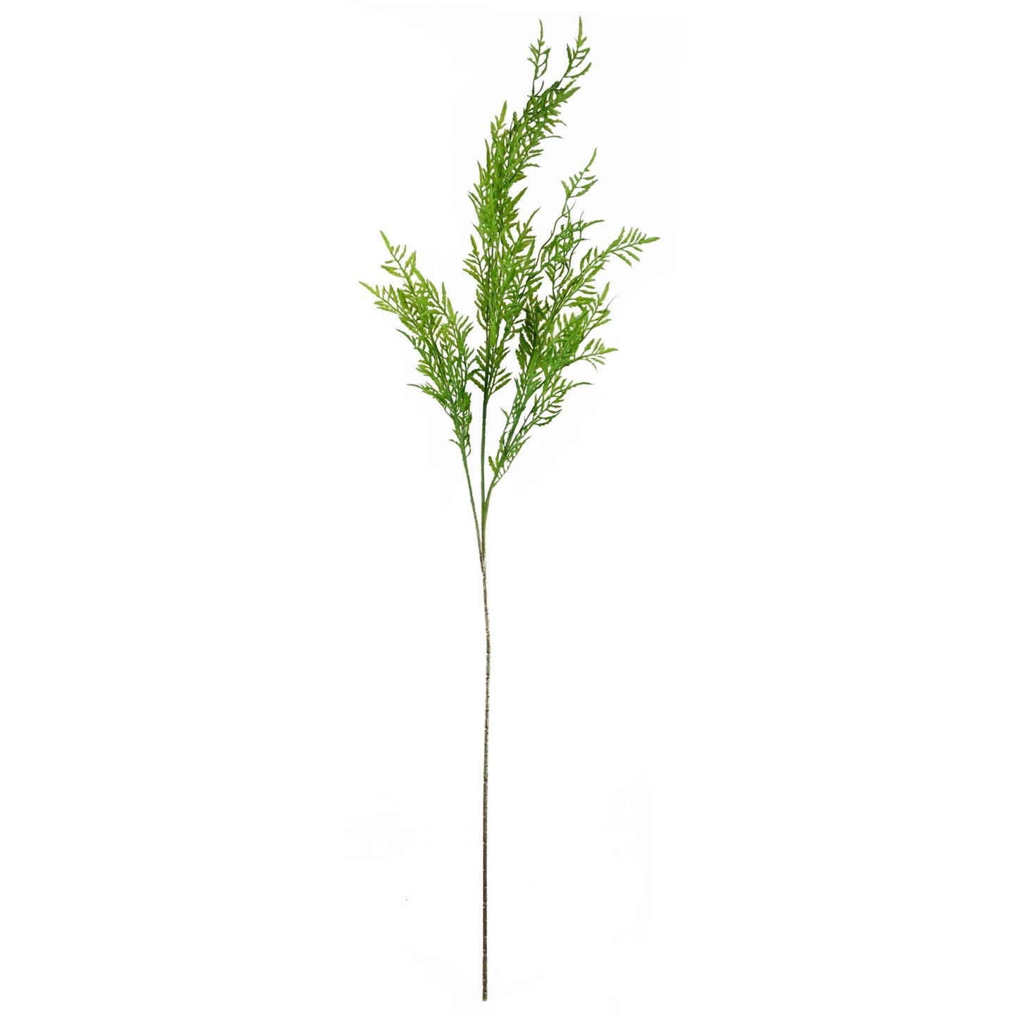 100cm Artificial Yellow Lily and Fern Display Glass Vase