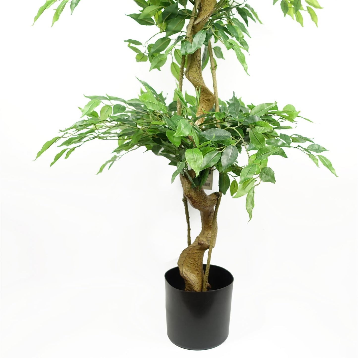 180cm Artificial Ficus Tree Triple Ball Topiary Silver Planter – image 3