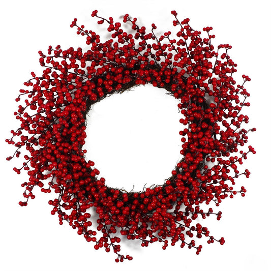 Artificial 60cm Large Luxury Christmas Red Berry Floristry Wreath