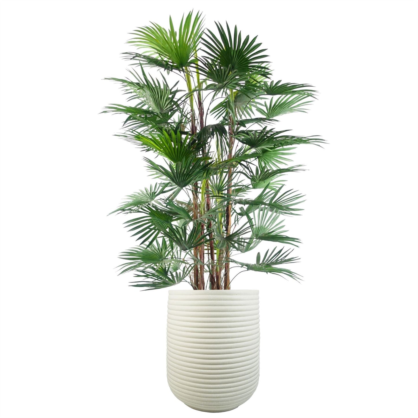46cm x 40cm Mikos Extra Large Ridged Composite Planter Stone Colour