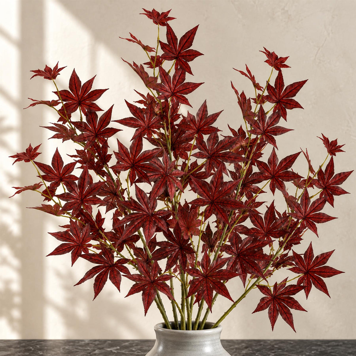 Pack of 6 x 90cm Artificial Red Japanese Maple Leaf Sprays