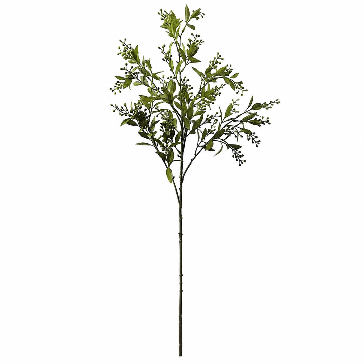 96cm Artificial Green Leaf and Seed Foliage Spray