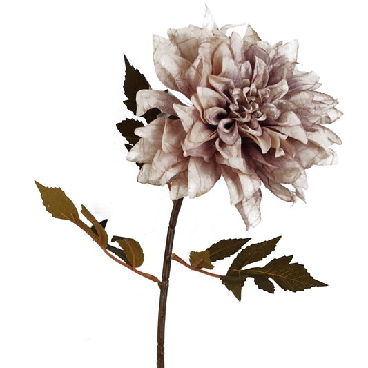 55cm Artificial Dahlia Flower Stem Dusty Pink