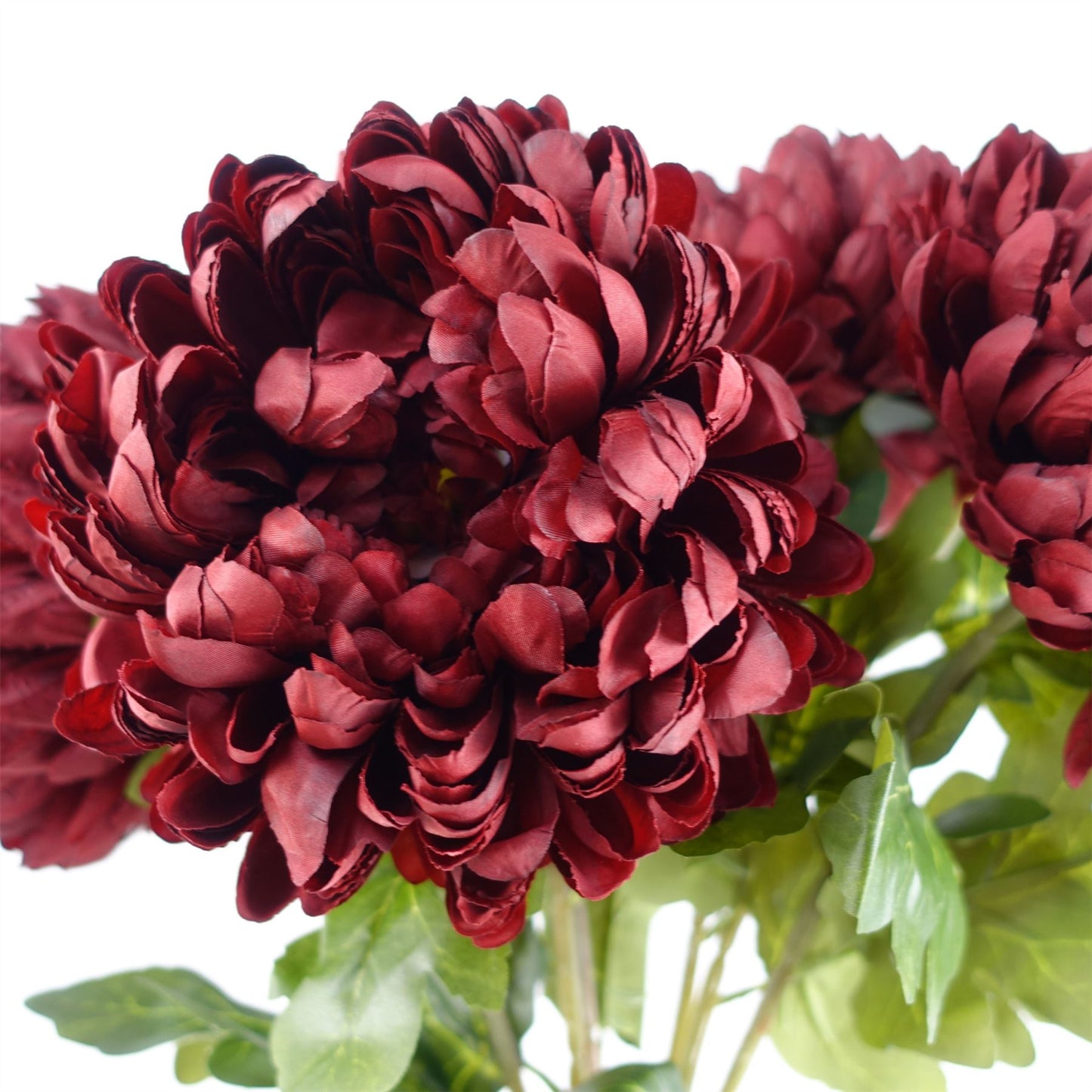 70cm Artificial Red Chrysanthemum Glass Ball Vase