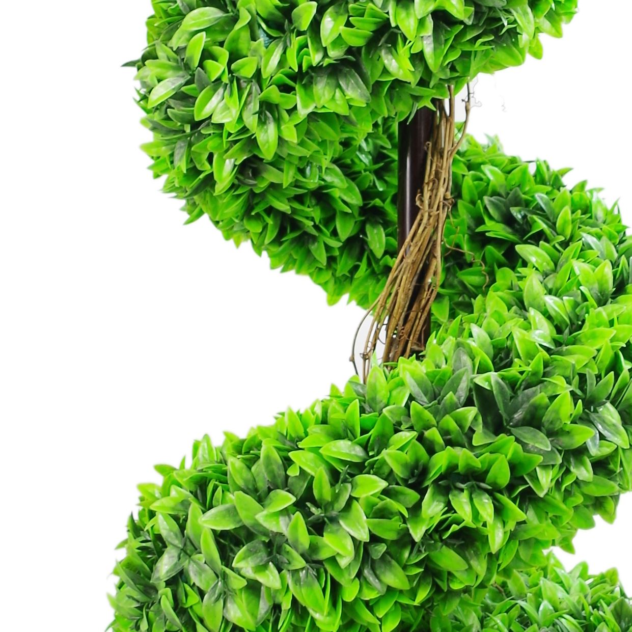 120cm Artificial Purple Large Leaf Spiral with Decorative Planter