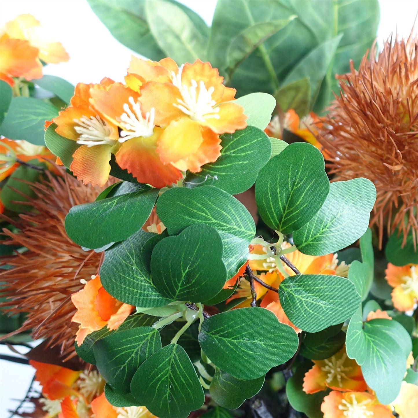 60cm Artificial Flower Foliage Spray Orange