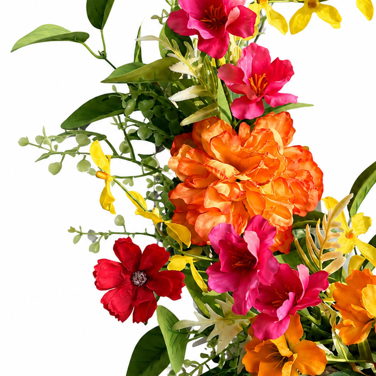 50cm Artificial Bright Spring Flower Wreath
