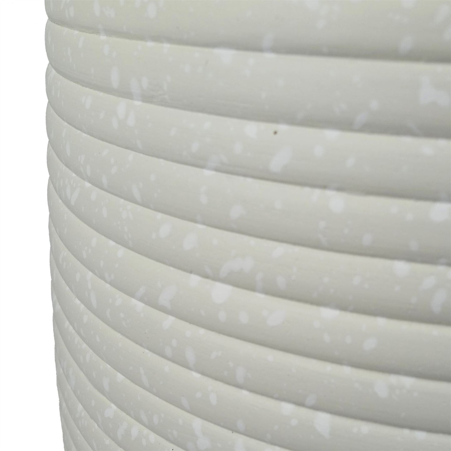 46cm x 40cm Mikos Extra Large Ridged Composite Planter Stone Colour